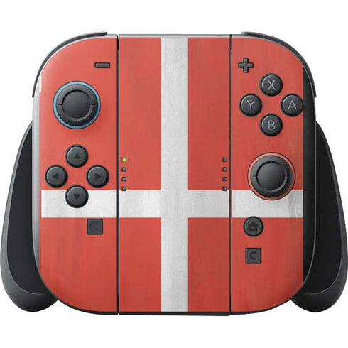Denmark Flag Distressed Nintendo Switch 2 (2025) with Joy-Con Skin